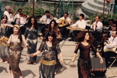 The Aisha Ali Dance Company performing an Egyptian Baladi dance to the Nabil Azam Ensemble at California Plaza.