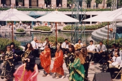 The Aisha Ali Dance Company performing a Khaliji dance with the Nabil Azam Ensemble at California Plaza for Michael Alexander.